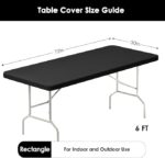 Fixwal Elastic Fitted Tablecloths for 6 Foot Rectangle Tables
