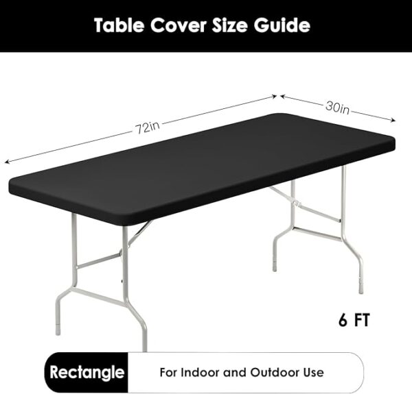 Fixwal Elastic Fitted Tablecloths for 6 Foot Rectangle Tables
