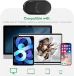 CloudValley Webcam Cover Slide[2-Pack], 0.023 Inch Ultra-Thin Metal Web Camera Cover for Macbook Pro, iMac, Laptop, PC, iPad Pro, iPhone 8/7/6 Plus, Protect Your Visual Privacy [Black]