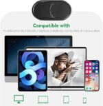 CloudValley Webcam Cover Slide[2-Pack], 0.023 Inch Ultra-Thin Metal Web Camera Cover for Macbook Pro, iMac, Laptop, PC, iPad Pro, iPhone 8/7/6 Plus, Protect Your Visual Privacy [Black] - Image 4