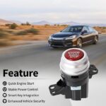 35881T2AY01 Starter Switch Fit for Honda Accord 2014-2017 Engine Ignition Starter Button Keyless Ignition Start Switch Replaces 35881-T2A-A01