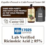 Handcraft Blends Organic Castor Oil - 16 Fl Oz - 100% Pure and Natural - Premium Grade Carrier Oil for Hair Growth, Eyelashes and Eyebrows - Hair and Body - Expeller-Pressed & Hexane-Free - Image 3